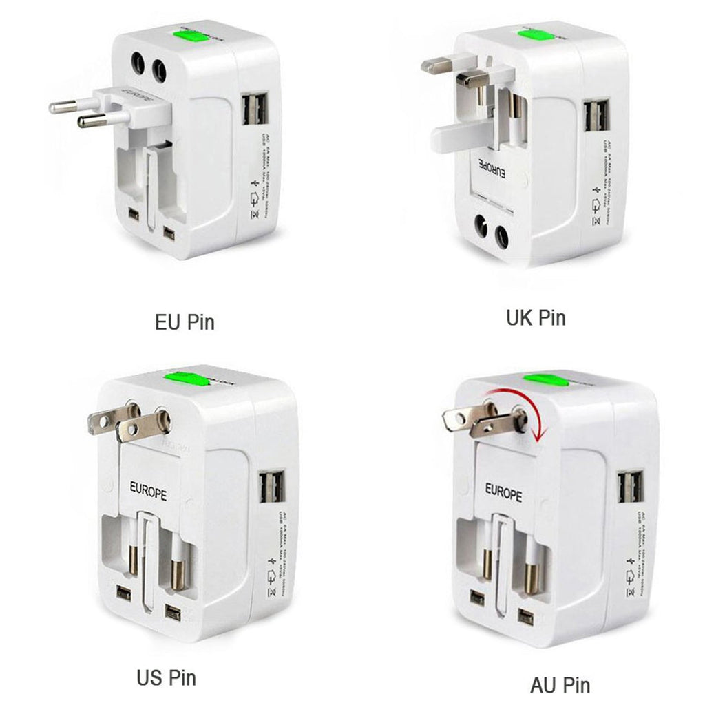 12671 All - in - one Universal Worldwide Travelling Ac Adaptor Plug (Au Uk Us Eu) International Power Charger Electric Usb Power Plug Socket Adapter Converter (1 Pc) - Namma Angadi