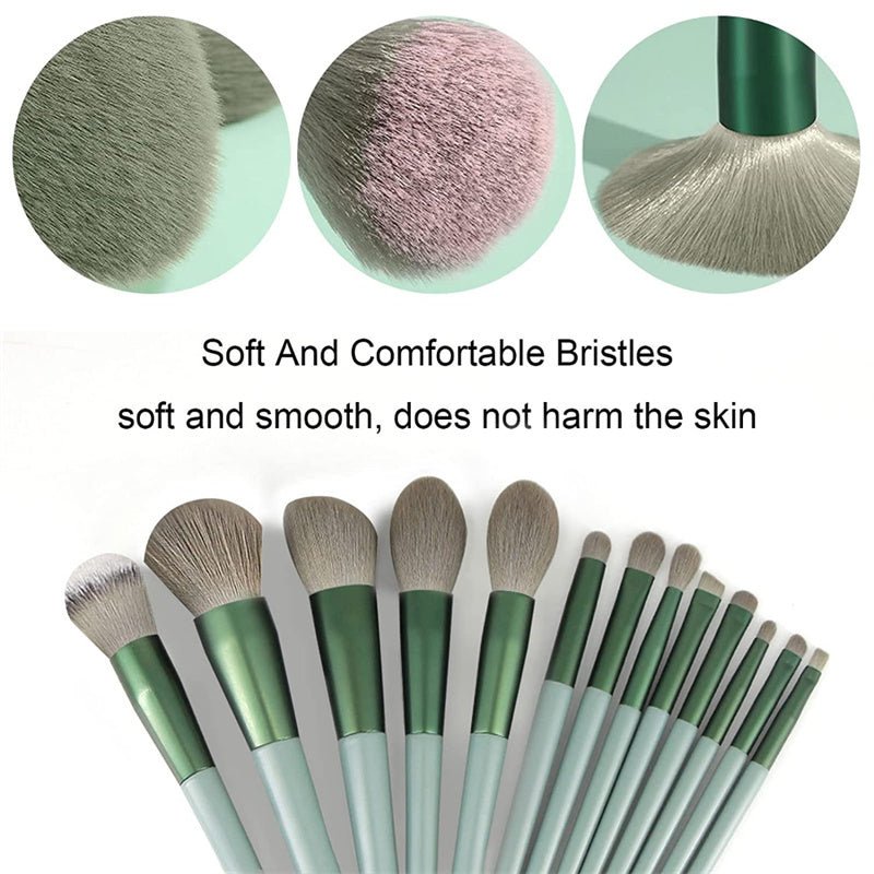 13Pcs Makeup Brush Set Make Up Concealer Brush Blush Powder Brush Eye Shadow Highlighter Foundation Brush Cosmetic Beauty Tools - Namma Angadi