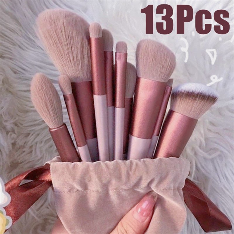 13Pcs Makeup Brush Set Make Up Concealer Brush Blush Powder Brush Eye Shadow Highlighter Foundation Brush Cosmetic Beauty Tools - Namma Angadi
