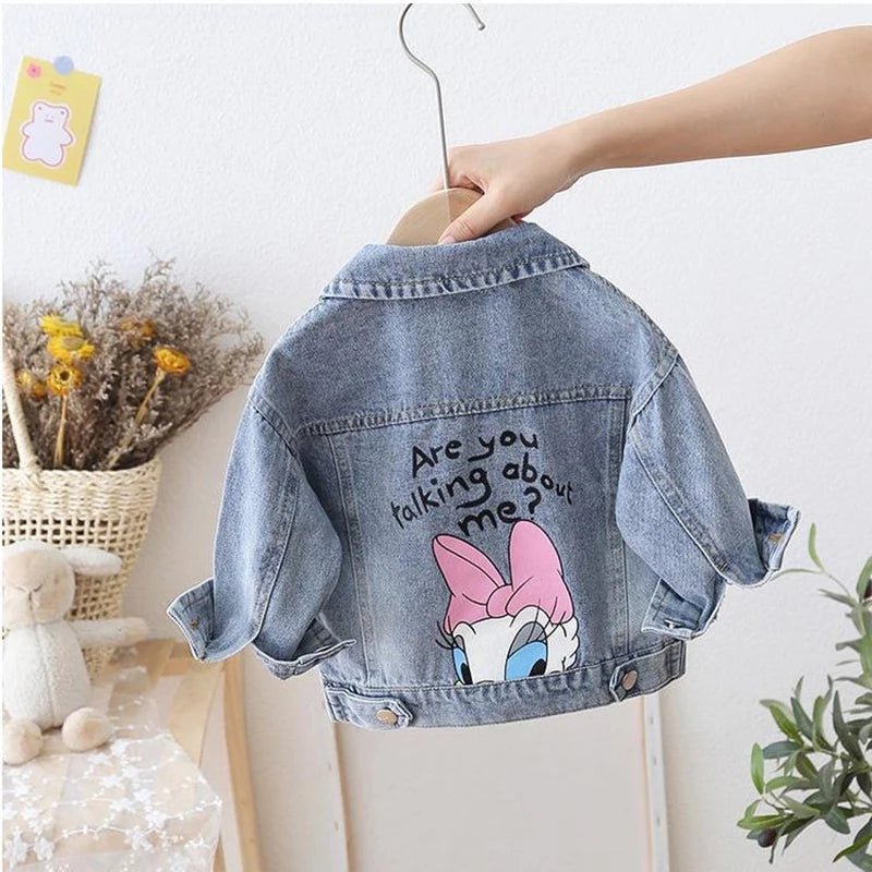 2023 Fashion Cartoon Daisy Denim Jacket For Girls Coat Spring Autumn Children Outerwear Kids Casual Jackets Costume 2 - 7 Years - Namma Angadi