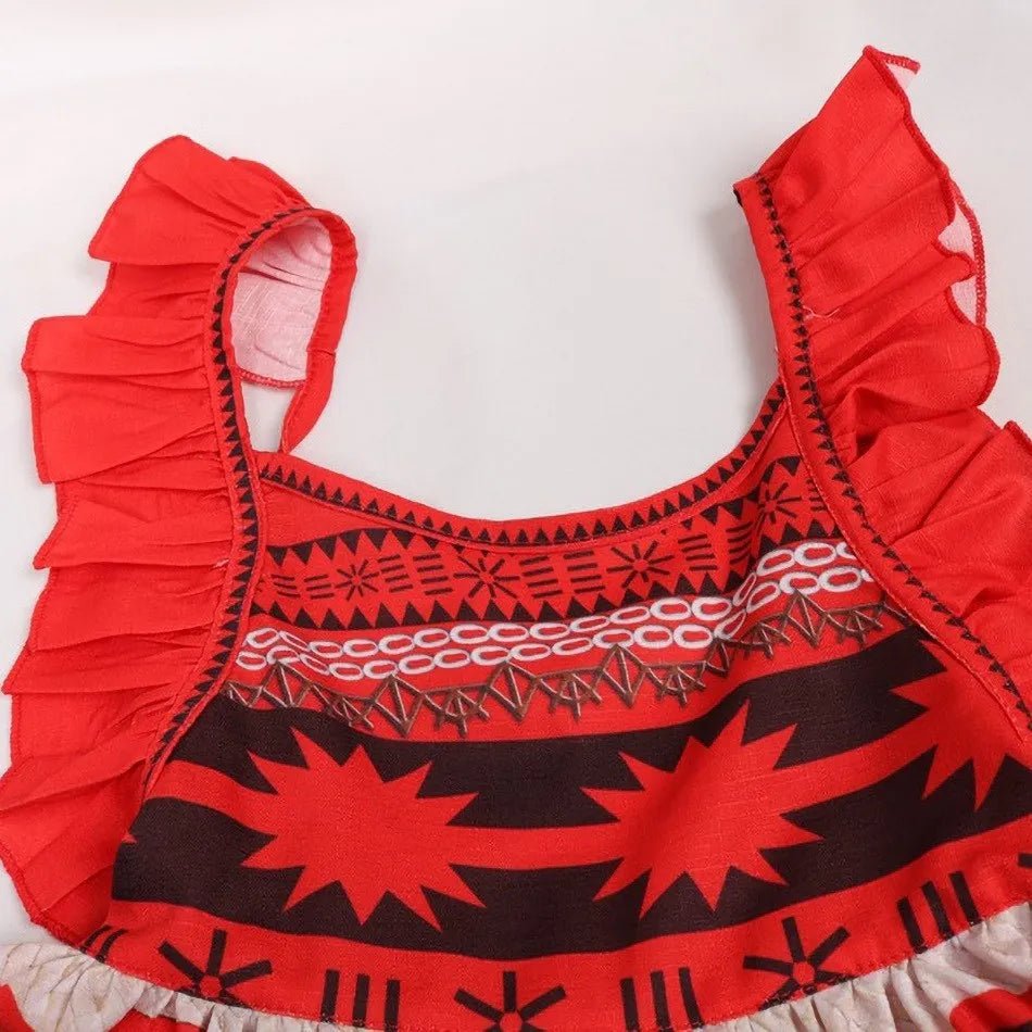 3 - 10 Years Girls Vaiana Dress Moana Costume Children Halloween Princess Party Outfit Clothes Kids Carnival Fancy Clothes - Namma Angadi