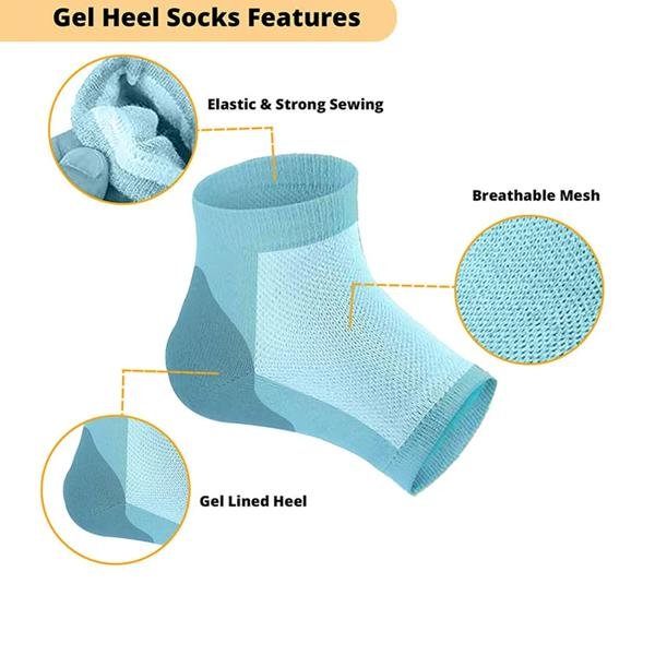 343 Heel Pain Relief Silicone Gel Heel Socks (Multicolor) - Namma Angadi