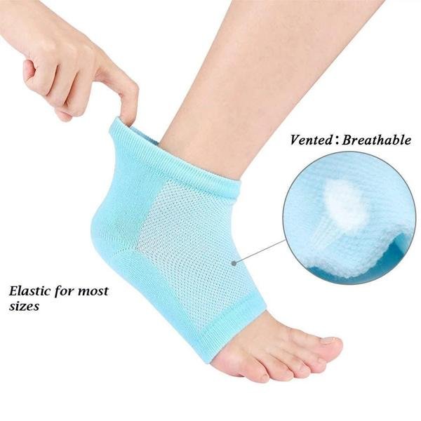 343 Heel Pain Relief Silicone Gel Heel Socks (Multicolor) - Namma Angadi