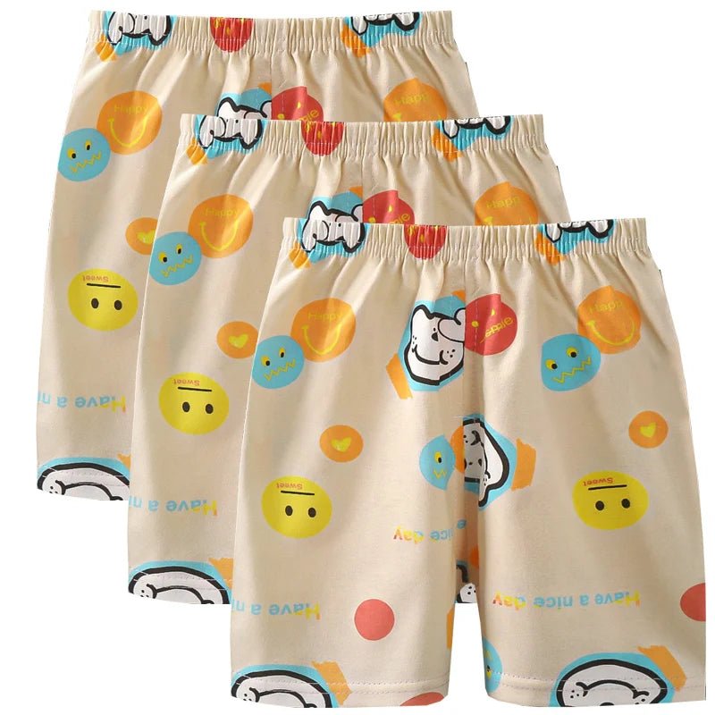 3pcs Pure Cotton Summer Kids Shorts Girl Cartoon Cute Short Baby Casual Pant Children Short Pant Boy Sport Clothing Outwear - Namma Angadi