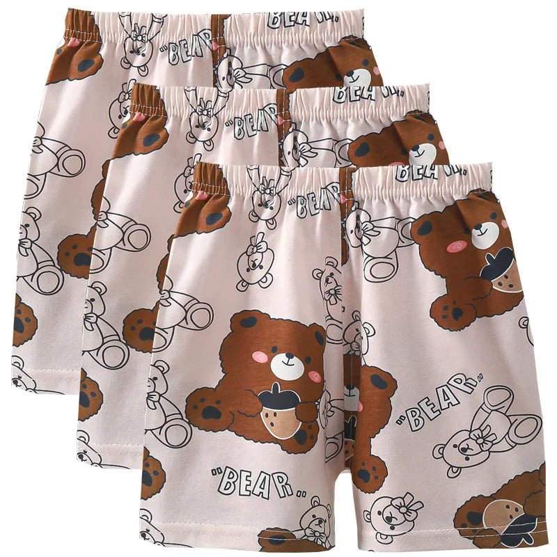 3pcs Pure Cotton Summer Kids Shorts Girl Cartoon Cute Short Baby Casual Pant Children Short Pant Boy Sport Clothing Outwear - Namma Angadi