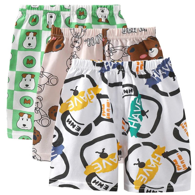 3pcs Pure Cotton Summer Kids Shorts Girl Cartoon Cute Short Baby Casual Pant Children Short Pant Boy Sport Clothing Outwear - Namma Angadi