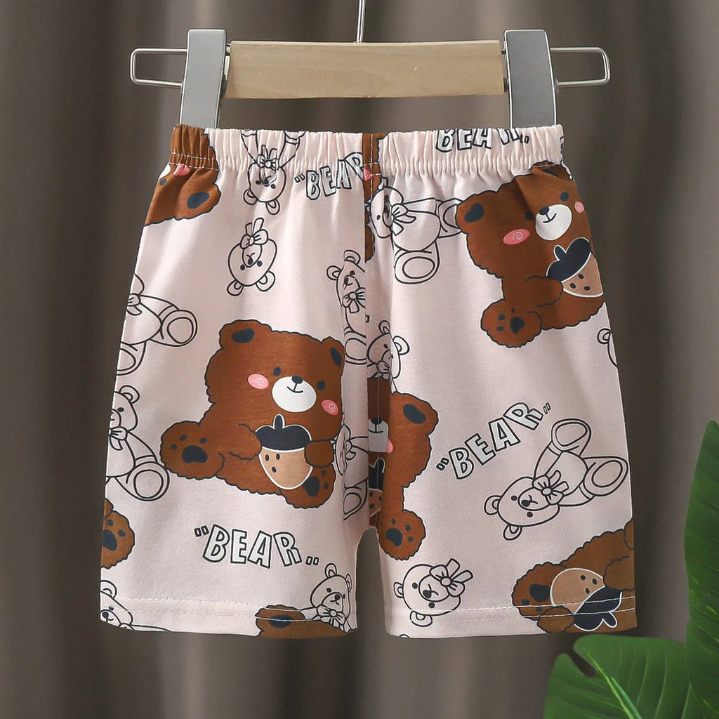3pcs Pure Cotton Summer Kids Shorts Girl Cartoon Cute Short Baby Casual Pant Children Short Pant Boy Sport Clothing Outwear - Namma Angadi