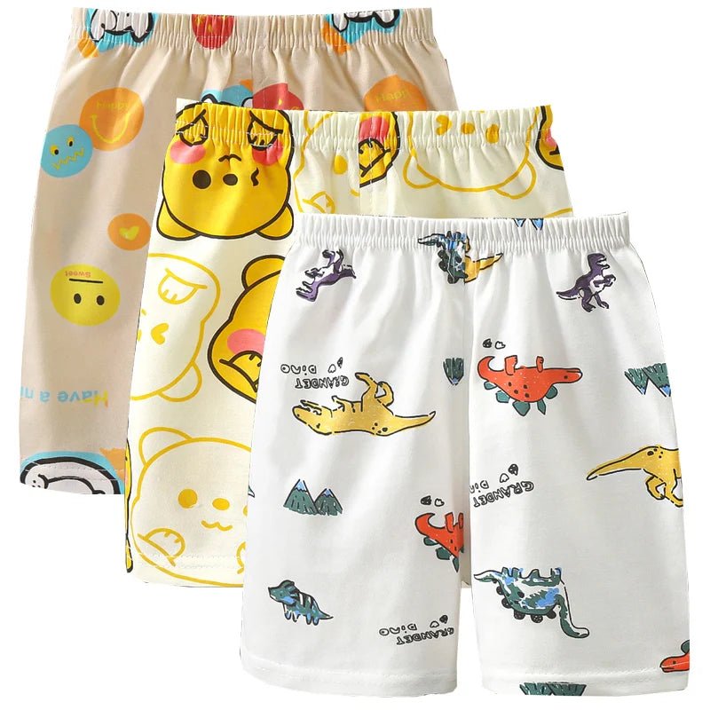 3pcs Pure Cotton Summer Kids Shorts Girl Cartoon Cute Short Baby Casual Pant Children Short Pant Boy Sport Clothing Outwear - Namma Angadi