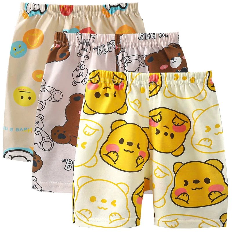 3pcs Pure Cotton Summer Kids Shorts Girl Cartoon Cute Short Baby Casual Pant Children Short Pant Boy Sport Clothing Outwear - Namma Angadi