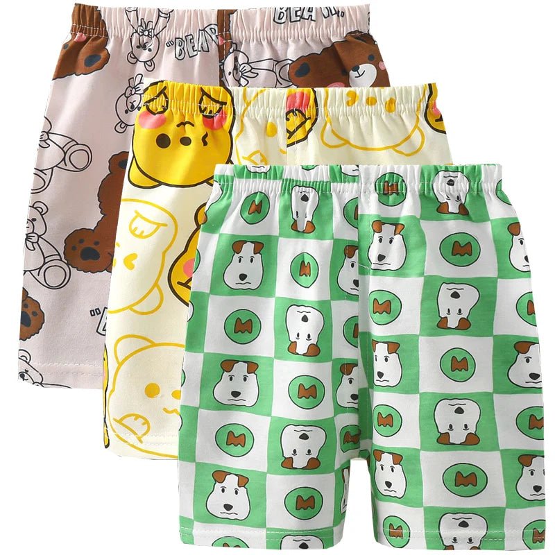 3pcs Pure Cotton Summer Kids Shorts Girl Cartoon Cute Short Baby Casual Pant Children Short Pant Boy Sport Clothing Outwear - Namma Angadi