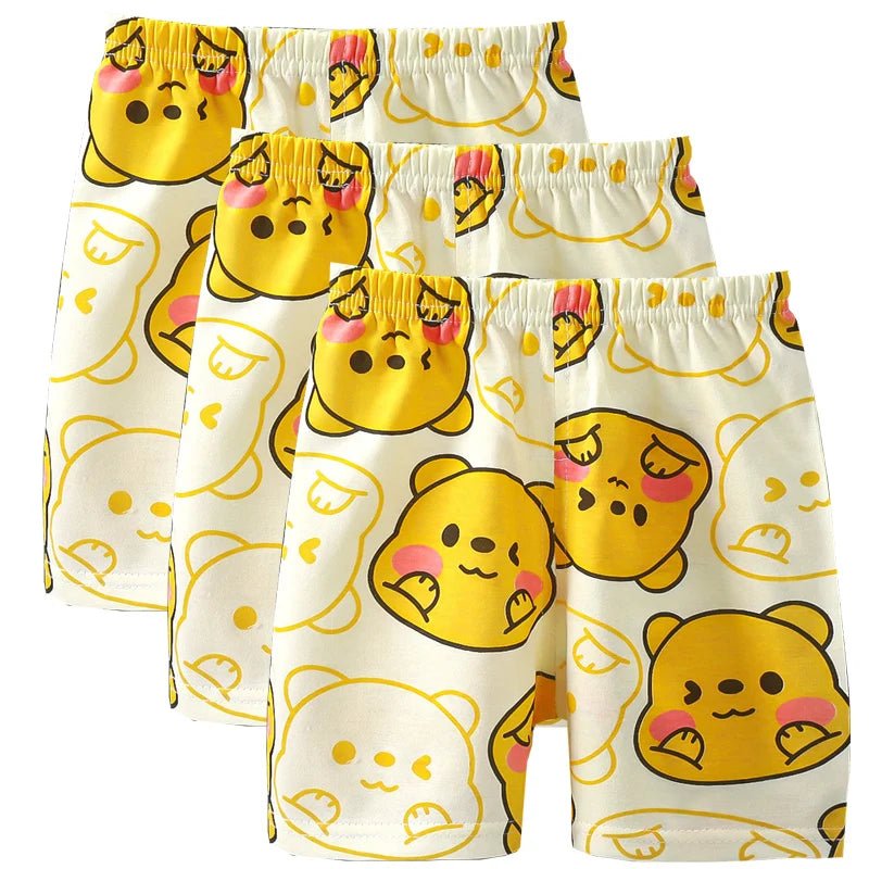 3pcs Pure Cotton Summer Kids Shorts Girl Cartoon Cute Short Baby Casual Pant Children Short Pant Boy Sport Clothing Outwear - Namma Angadi
