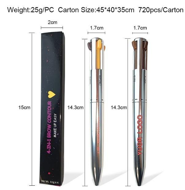 4 Colors Eyebrow Pen 4IN1 Eyebrow Pencil - Namma Angadi