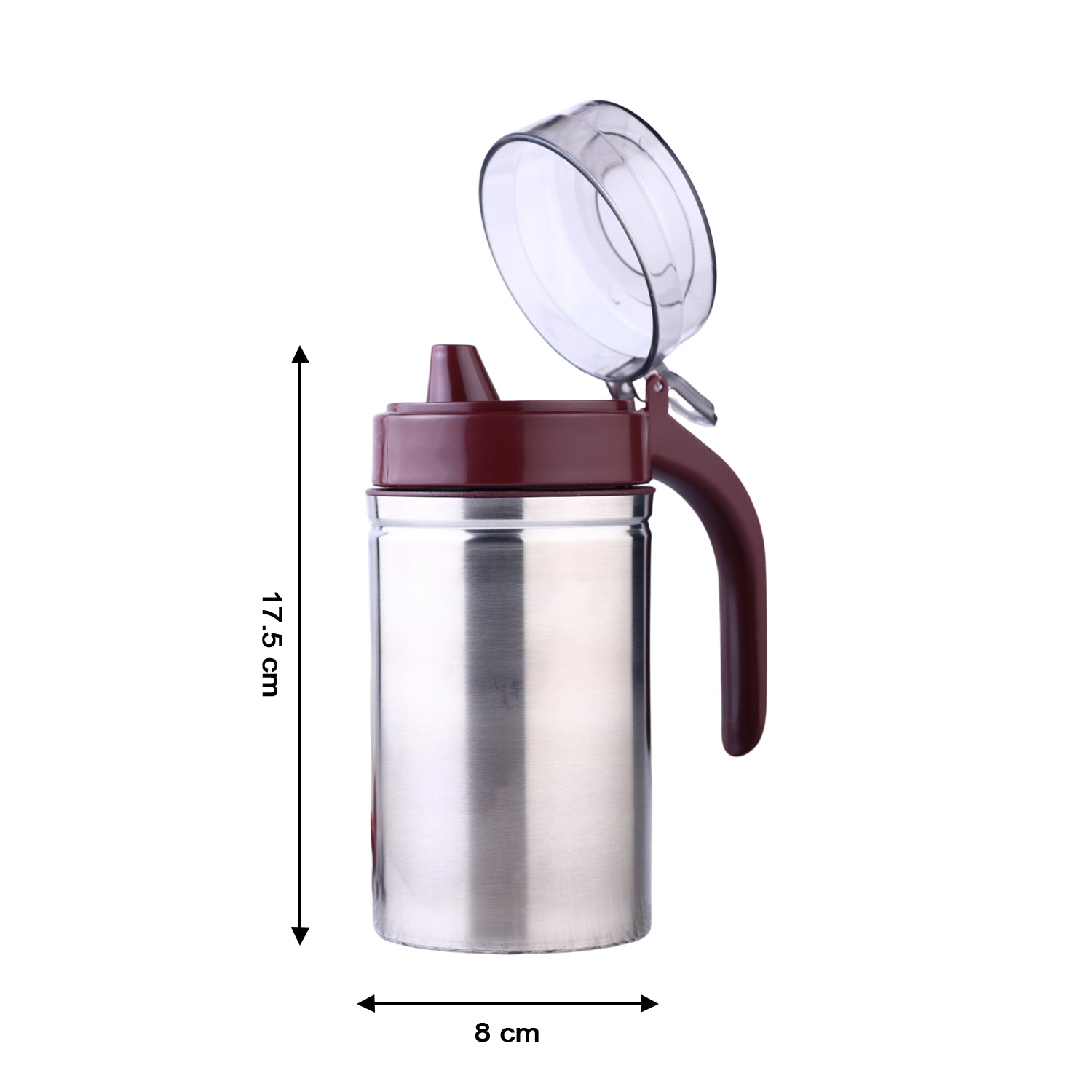 8126 Oil Dispenser Stainless Steel With Small Nozzle 500ml Oil Container. - Namma Angadi