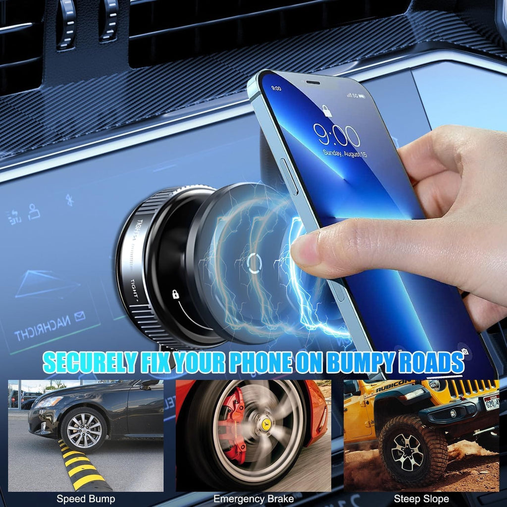 Car Dashboard Phone Holder 360° Vacuum Magnetic Phone Stand - Namma Angadi