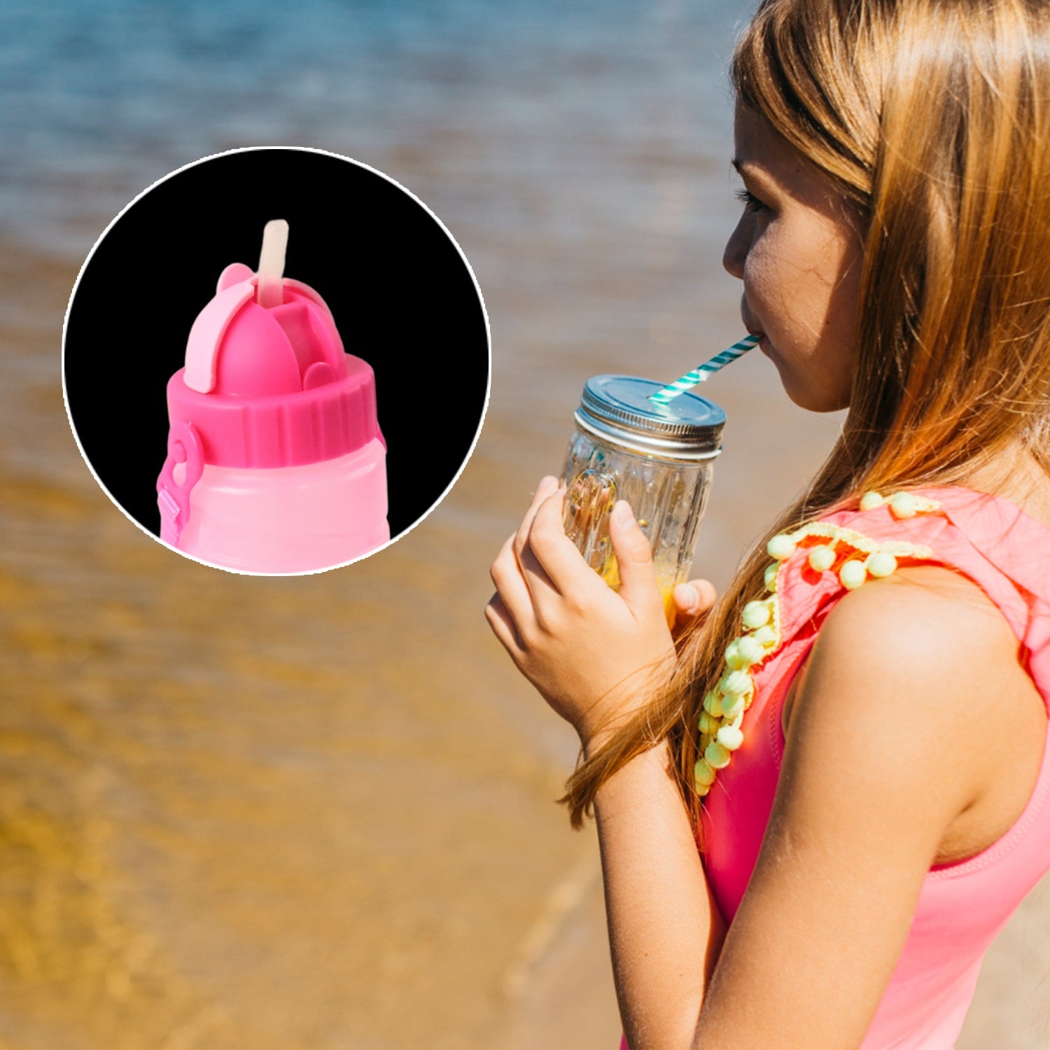 Cartoon Printed Water Bottle 550ml (1 Pc) - Namma Angadi