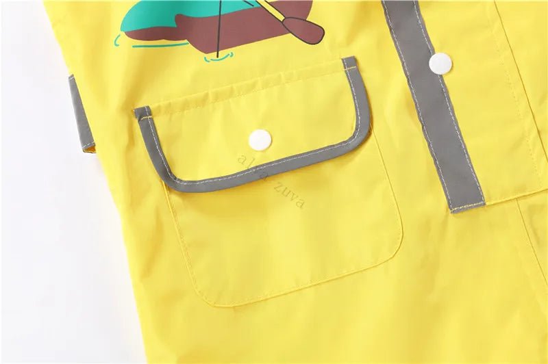 Children Girls Raincoats Fashion Animal Pattern Design Waterproof Rain Pants Kids Hooded Jumpsuit For Baby Boys 1 - 10 Ys Rainsuit - Namma Angadi