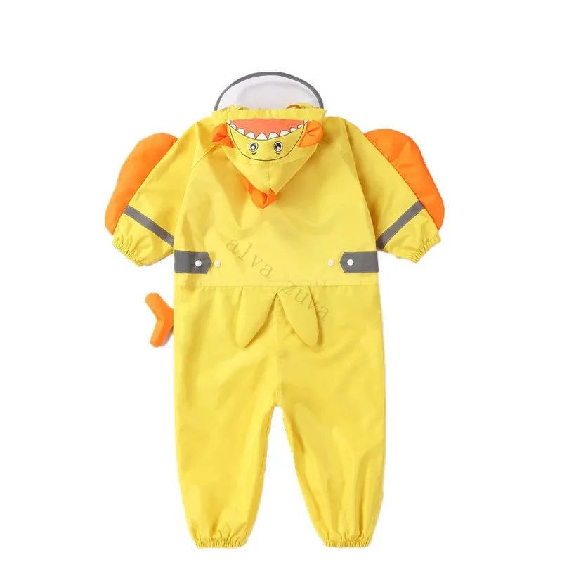 Children Girls Raincoats Fashion Animal Pattern Design Waterproof Rain Pants Kids Hooded Jumpsuit For Baby Boys 1 - 10 Ys Rainsuit - Namma Angadi