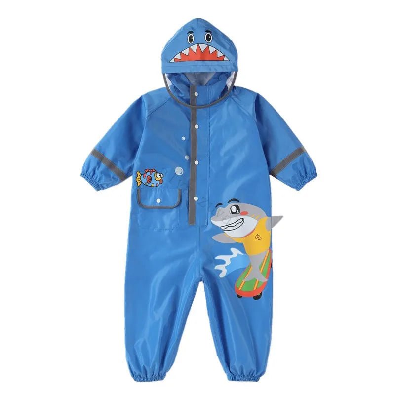 Children Girls Raincoats Fashion Animal Pattern Design Waterproof Rain Pants Kids Hooded Jumpsuit For Baby Boys 1 - 10 Ys Rainsuit - Namma Angadi