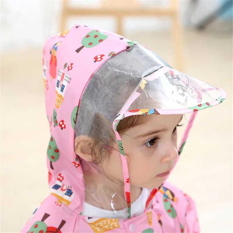 Children Girls Raincoats Fashion Animal Pattern Design Waterproof Rain Pants Kids Hooded Jumpsuit For Baby Boys 1 - 10 Ys Rainsuit - Namma Angadi