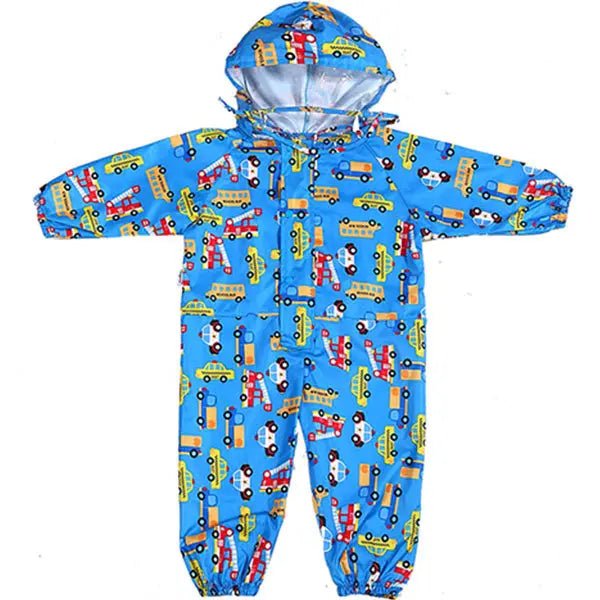Children Girls Raincoats Fashion Animal Pattern Design Waterproof Rain Pants Kids Hooded Jumpsuit For Baby Boys 1 - 10 Ys Rainsuit - Namma Angadi