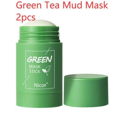 Cleansing Green Tea Mask Clay Stick Oil Control Anti - Acne Whitening Seaweed Mask Skin Care - Namma Angadi