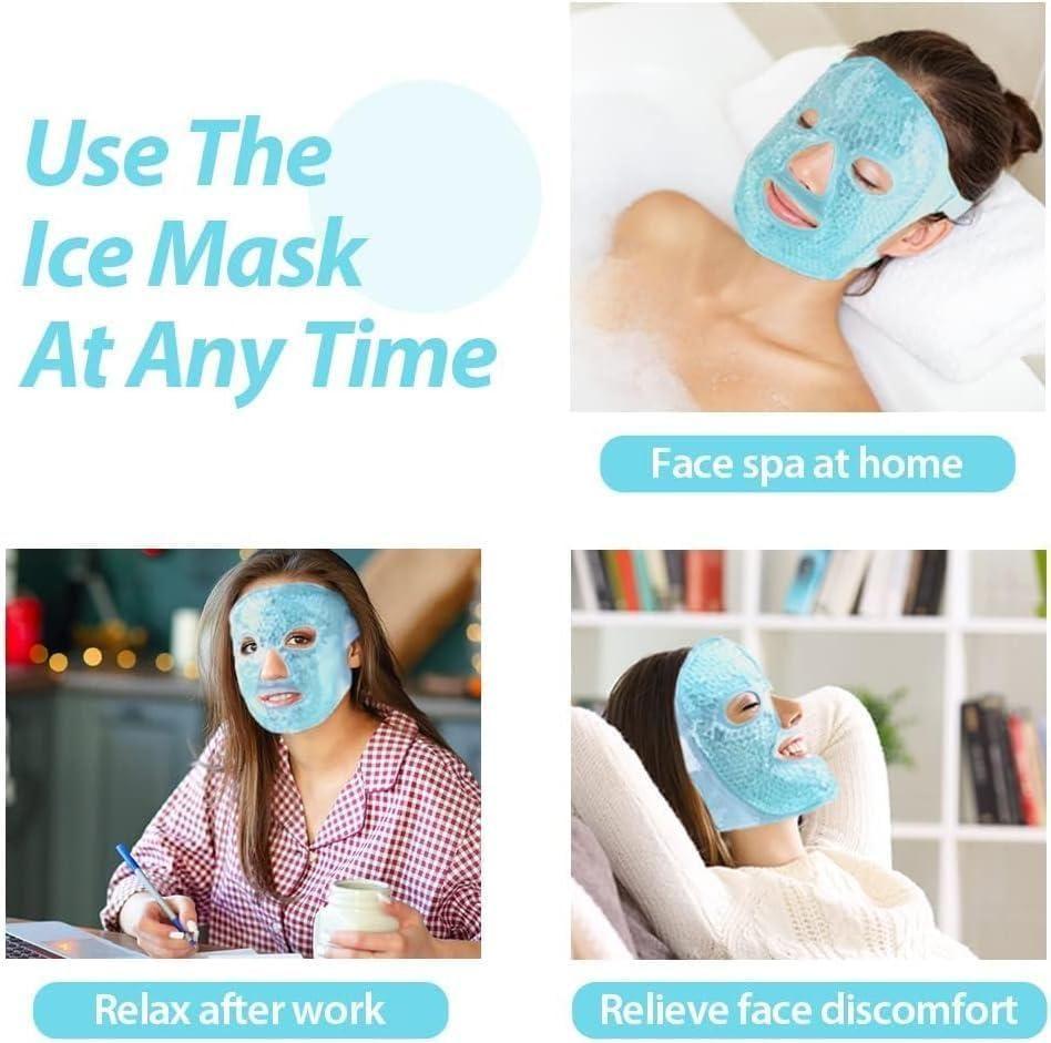 Cool Gel Full Face Mask Summer Ice Cooling Sleeping Mask - Namma Angadi