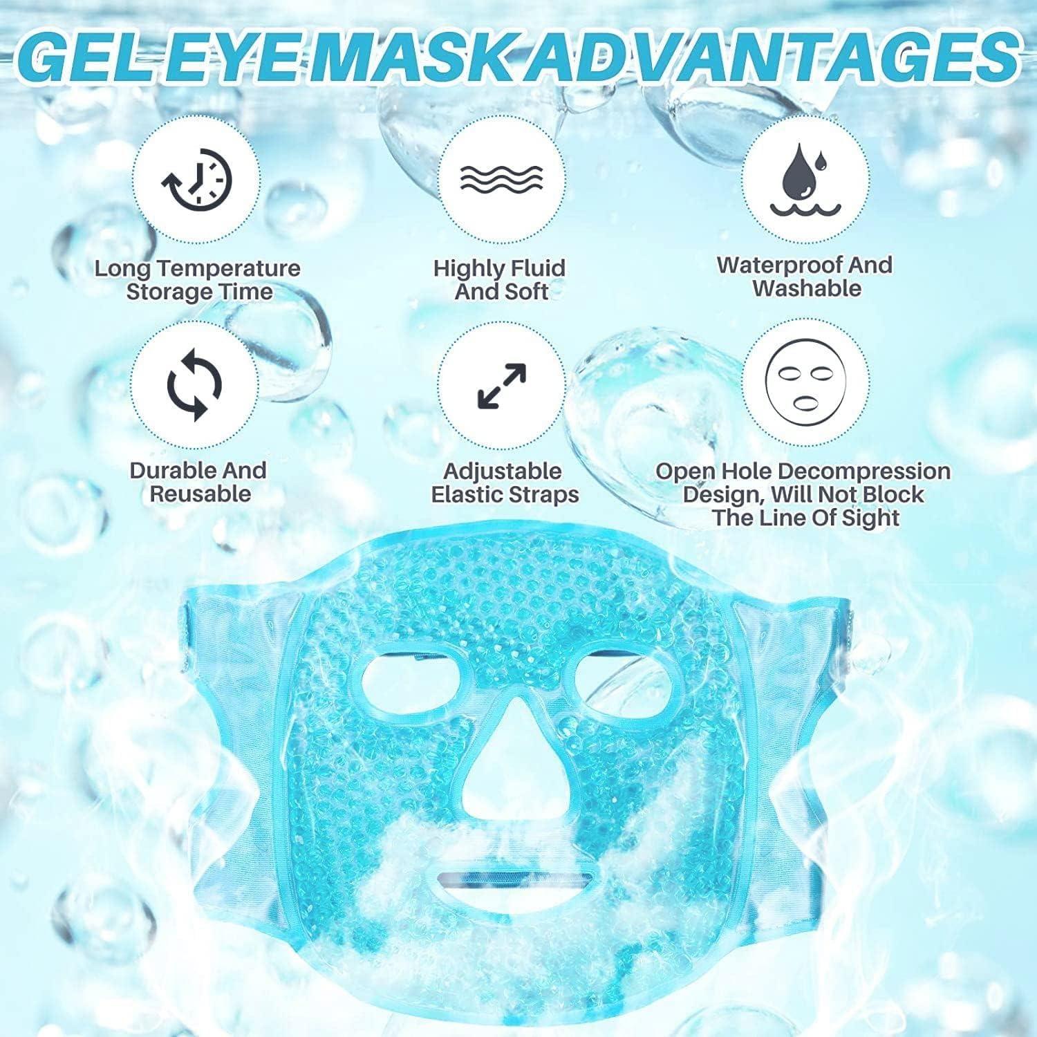 Cool Gel Full Face Mask Summer Ice Cooling Sleeping Mask - Namma Angadi