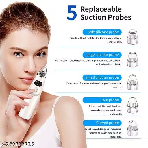 Derma Suction Vacuum Skin Cleanser | 4 in 1 Multi - function Blackhead Remover Tool | Remover Kit Skin Cleaner | Pimple Removal Tool | Ane Removal Tool - Namma Angadi