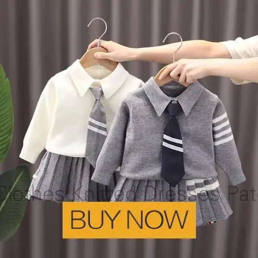 Girl 2 Piece Tweed Set Winter Suit Clothes for 1 - 10Years Children's Cotton Padded Jacket Coat+Skirt New Kids Classic Outfits - Namma Angadi