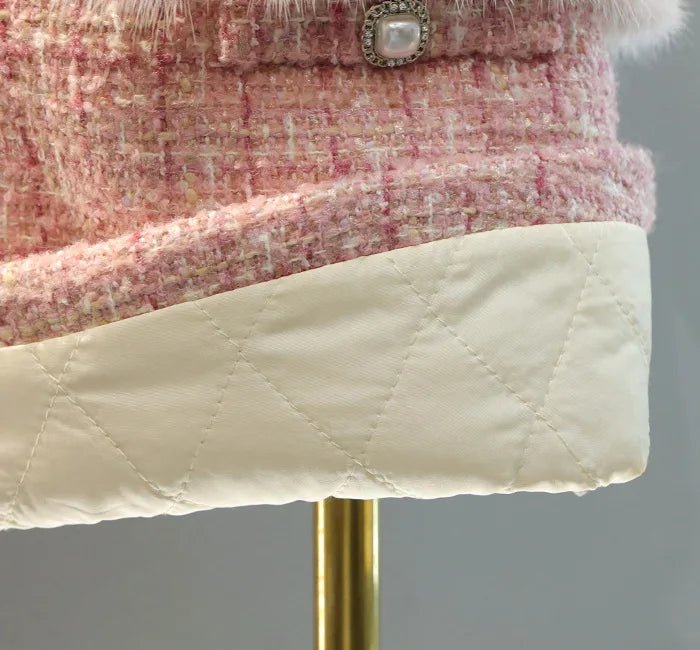 Girl 2 Piece Tweed Set Winter Suit Clothes for 1 - 10Years Children's Cotton Padded Jacket Coat+Skirt New Kids Classic Outfits - Namma Angadi