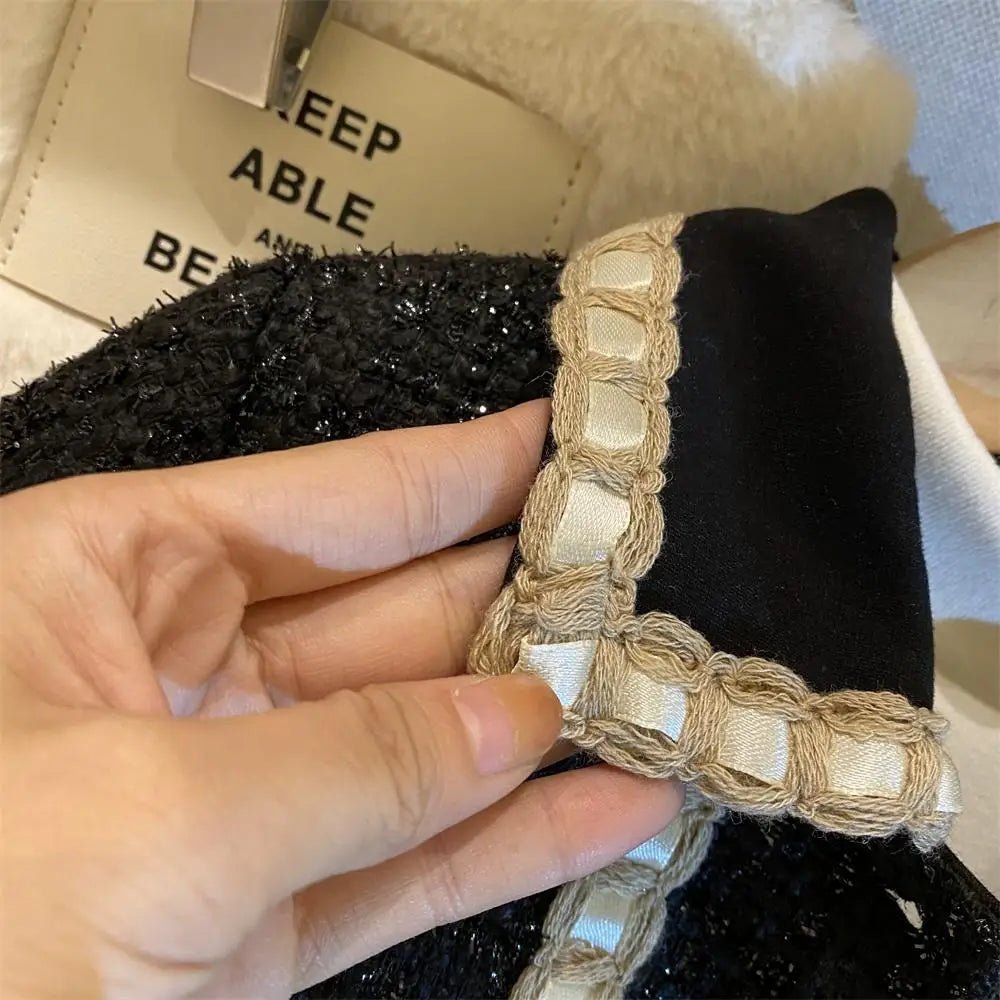 Girl 2 Piece Tweed Set Winter Suit Clothes for 1 - 10Years Children's Cotton Padded Jacket Coat+Skirt New Kids Classic Outfits - Namma Angadi