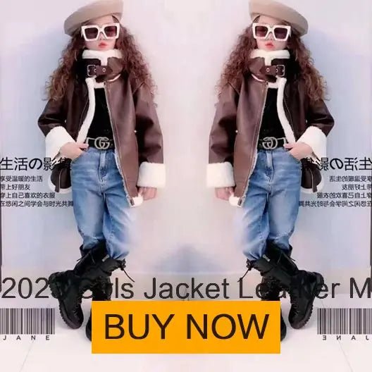 Girl 2 Piece Tweed Set Winter Suit Clothes for 1 - 10Years Children's Cotton Padded Jacket Coat+Skirt New Kids Classic Outfits - Namma Angadi