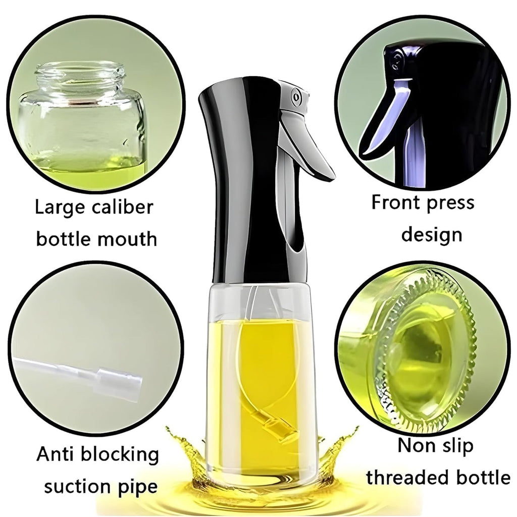 Glass Oil Dispenser Bottle Spray (1 Pc 200 Ml Approx) - Namma Angadi