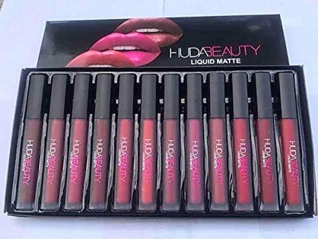 Huda Beauty matte Finishing Lipstick ( Pack of 12 ) - Namma Angadi