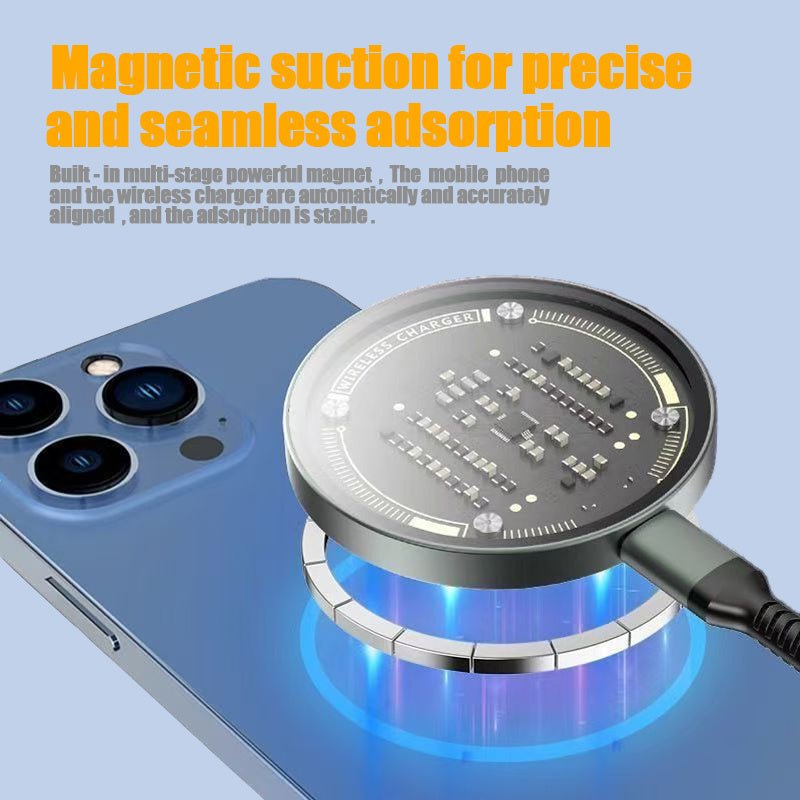 IPhone Wireless Charger 15W Magnetic Wireless Fast Charging, Compatible With IPhone 12, 13, 14, 15, 16, And 17 Pro, Pro Max Series Models - Namma Angadi