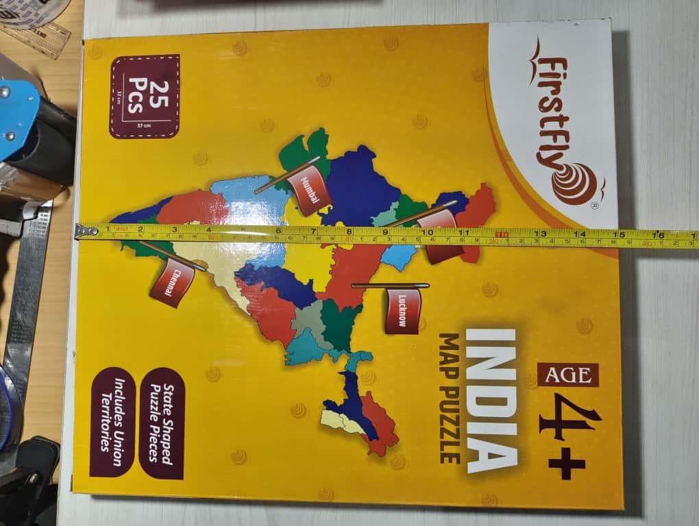 Jigsaw Puzzle Indian Map with State Capitals and Flag Educational Learning for Kids - Namma Angadi
