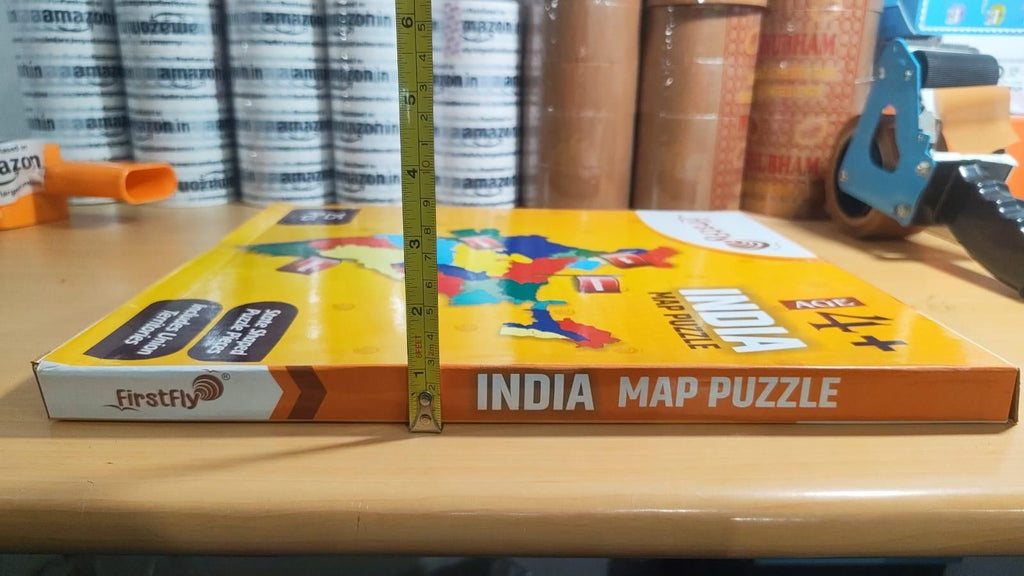 Jigsaw Puzzle Indian Map with State Capitals and Flag Educational Learning for Kids - Namma Angadi