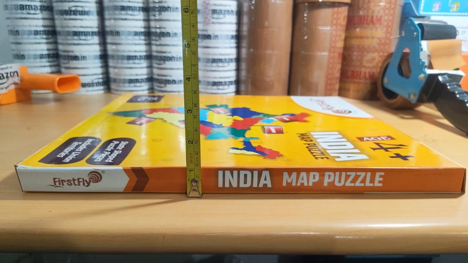 Jigsaw Puzzle Indian Map with State Capitals and Flag Educational Learning for Kids - Namma Angadi