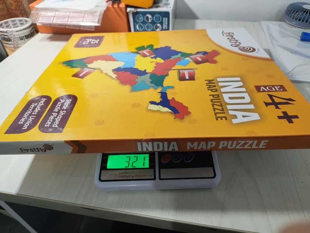 Jigsaw Puzzle Indian Map with State Capitals and Flag Educational Learning for Kids - Namma Angadi