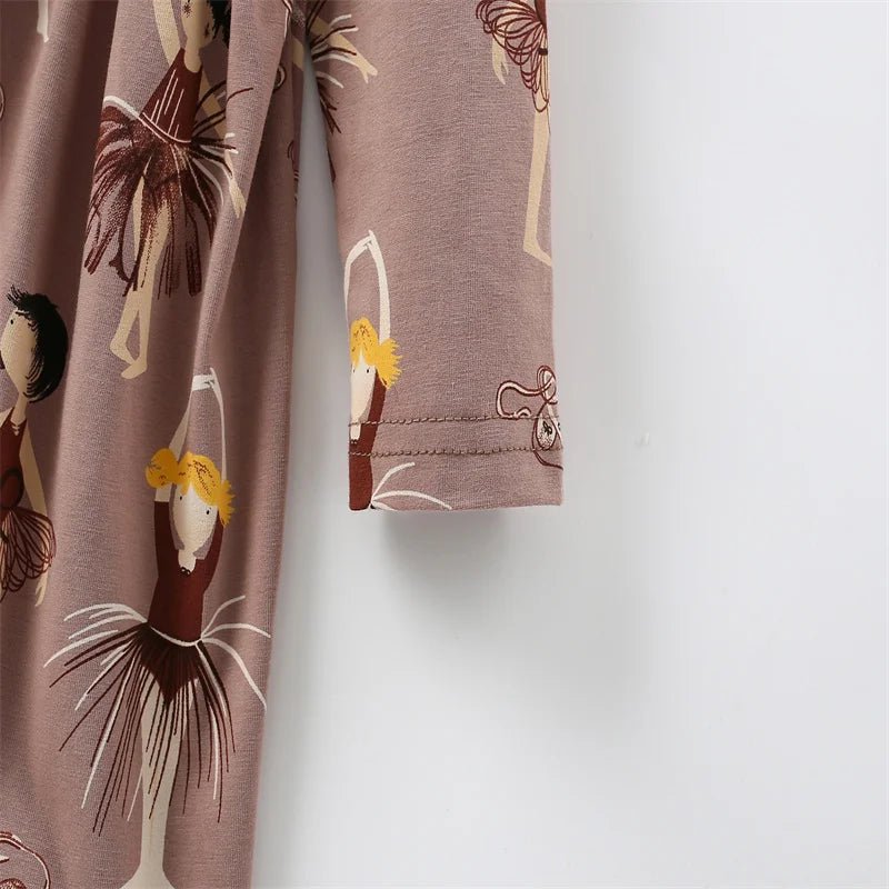 Jumping Meters 2 - 7 Hot Selling Princess Girls Dresses Dinosaurs Cotton Long Sleeve Children's Clothes Party Fashion Kids Frocks - Namma Angadi