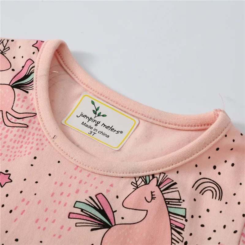 Jumping Meters Summer Princess Girls Dresses Animals Cats Party Birthday Frocks Children's Costume Dots Dress - Namma Angadi