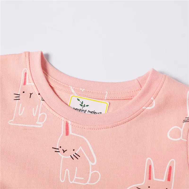 Jumping Meters Summer Princess Girls Dresses Animals Cats Party Birthday Frocks Children's Costume Dots Dress - Namma Angadi