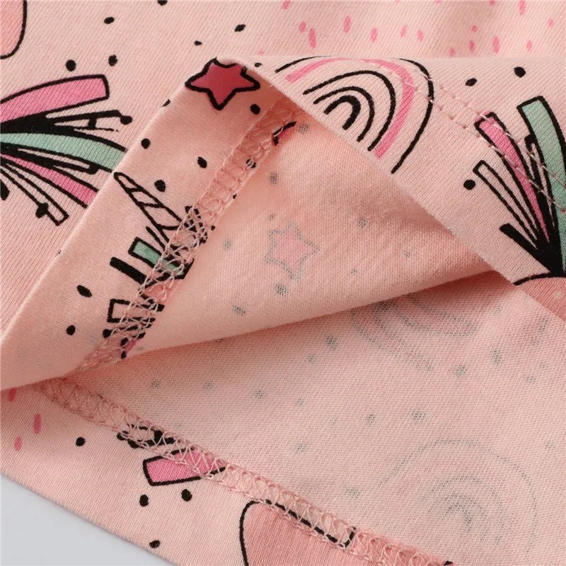 Jumping Meters Summer Princess Girls Dresses Animals Cats Party Birthday Frocks Children's Costume Dots Dress - Namma Angadi