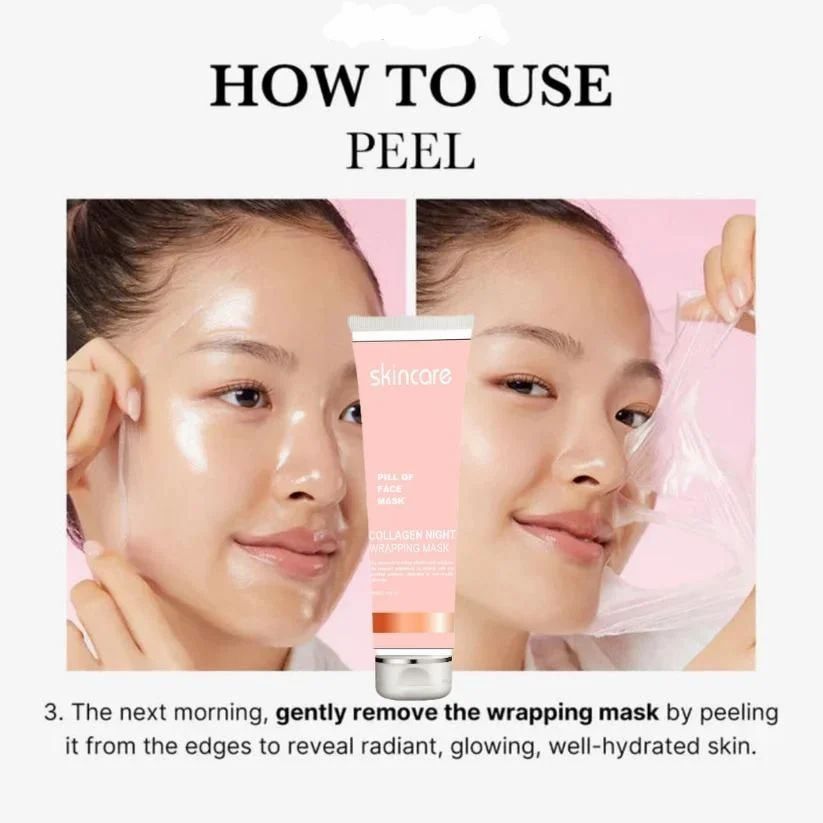 Korean Collagen Night Wrapping Peel Off Mask (Pack of 2) - Namma Angadi