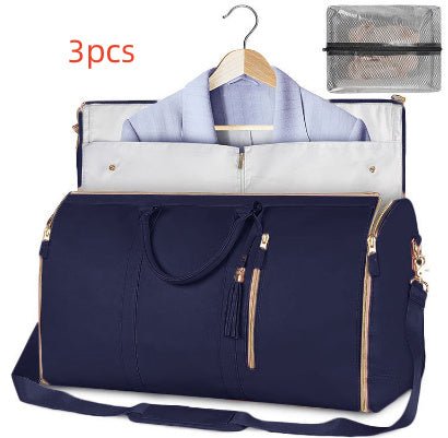 Large Capacity Travel Duffle Bag Women's Handbag Folding Suit Bag Waterproof Clothes Totes - Namma Angadi