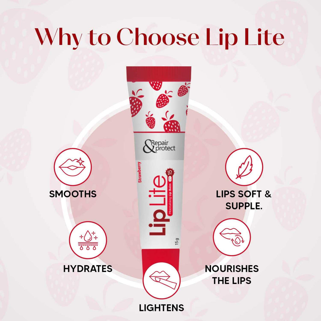 Lip Lite Strawberry Moisturising Lip Balm 15g (Pack of 5) - Namma Angadi