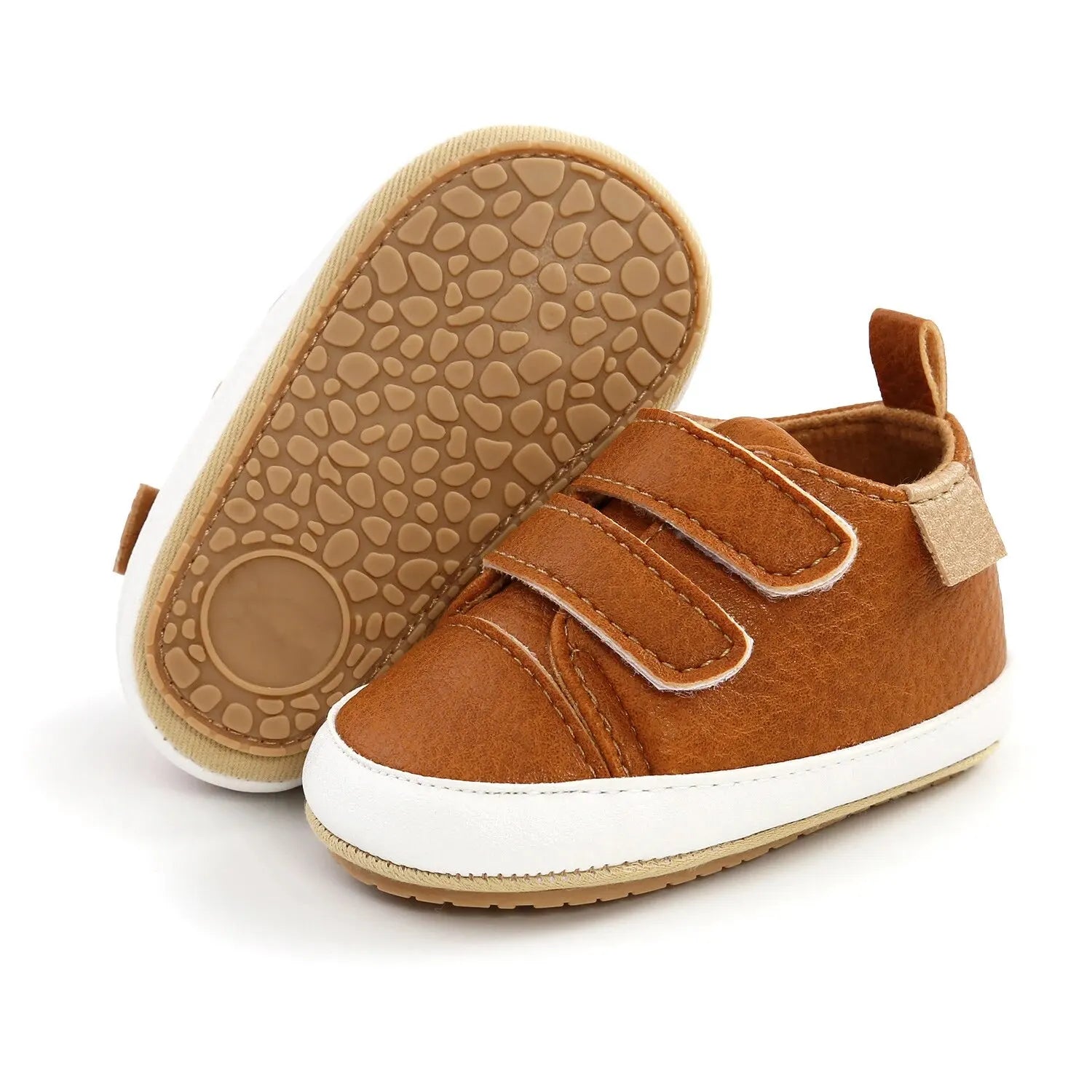 Meckior Baby Boys Girls Shoes Classic Unisex PU Leather Toddler Rubber Sole Anti - slip First Walkers Infant Moccasins Baby Shoes - Namma Angadi