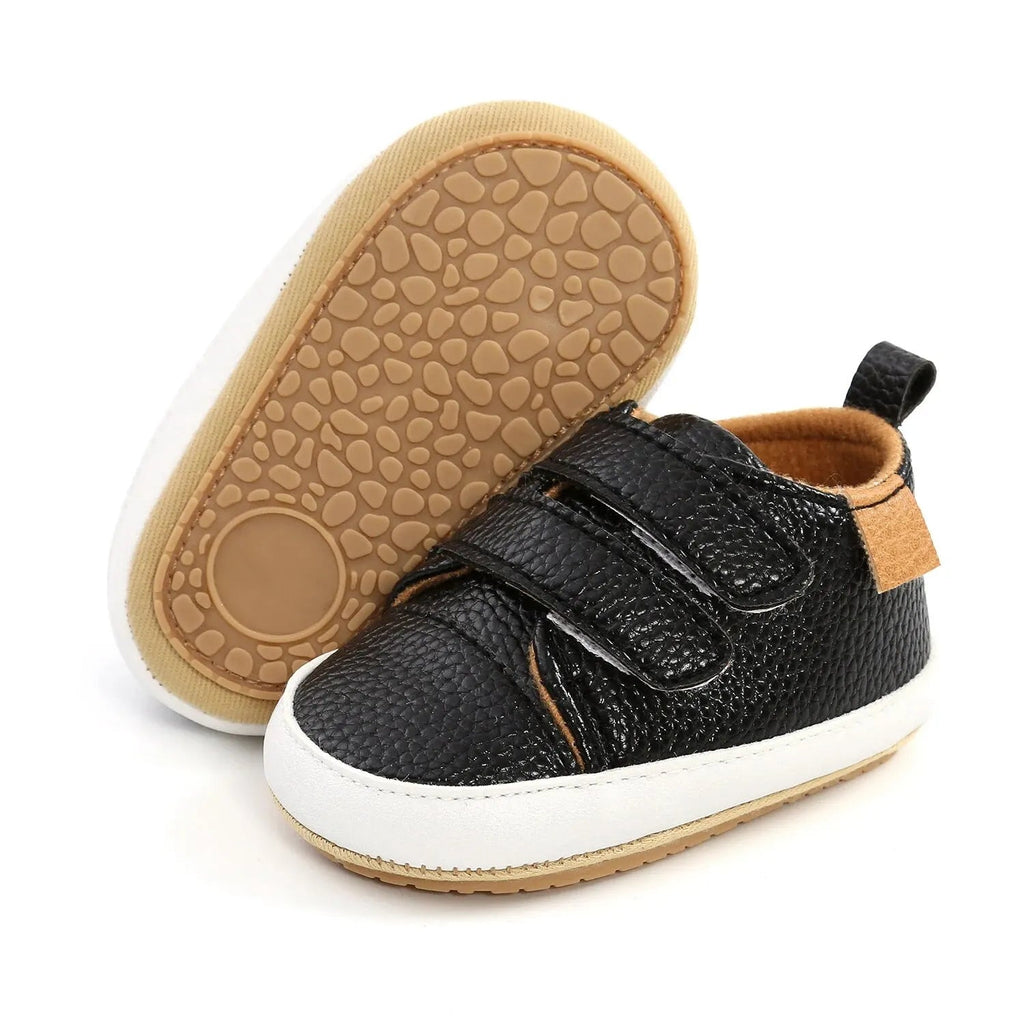 Meckior Baby Boys Girls Shoes Classic Unisex PU Leather Toddler Rubber Sole Anti - slip First Walkers Infant Moccasins Baby Shoes - Namma Angadi