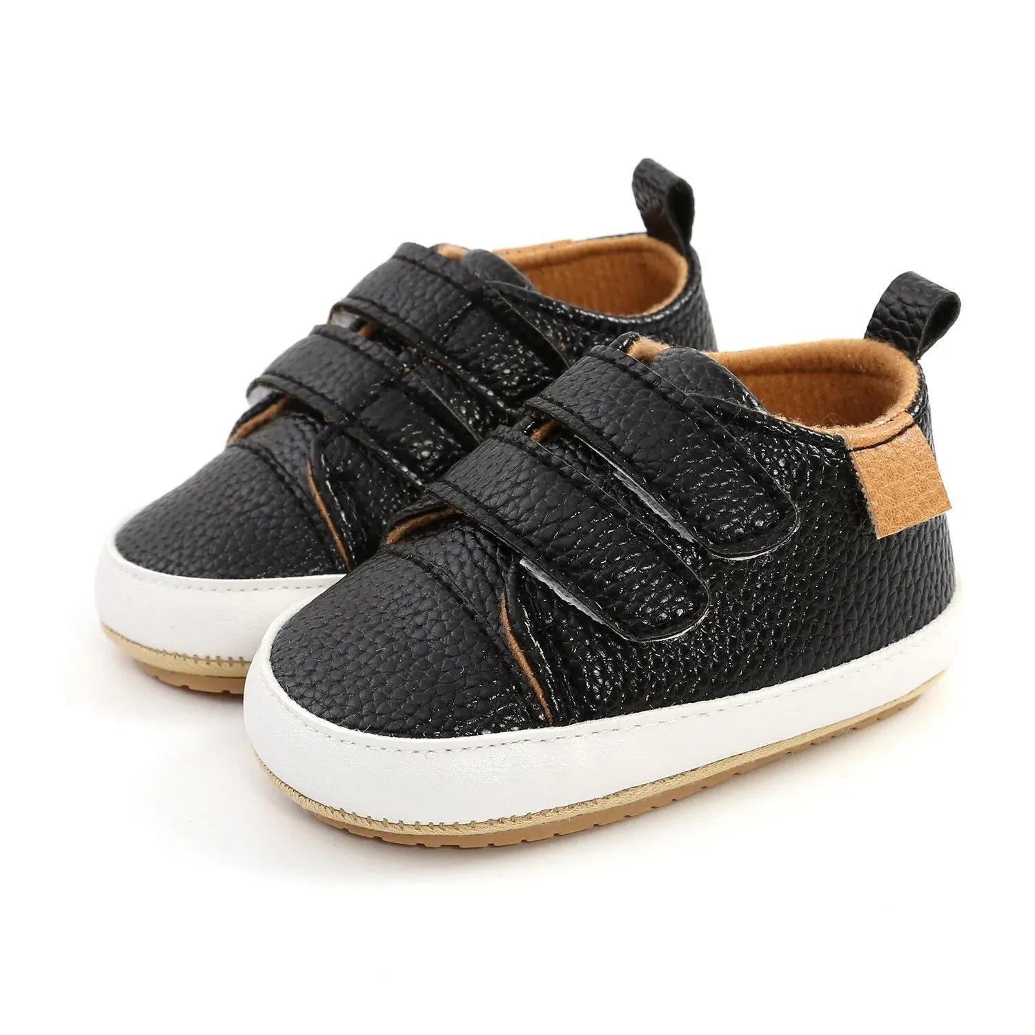 Meckior Baby Boys Girls Shoes Classic Unisex PU Leather Toddler Rubber Sole Anti - slip First Walkers Infant Moccasins Baby Shoes - Namma Angadi