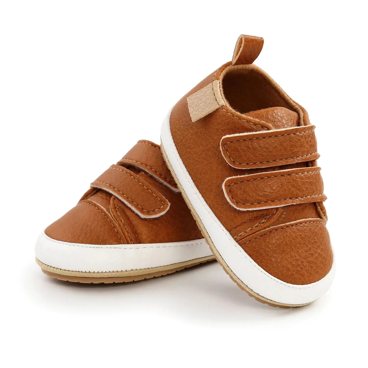 Meckior Baby Boys Girls Shoes Classic Unisex PU Leather Toddler Rubber Sole Anti - slip First Walkers Infant Moccasins Baby Shoes - Namma Angadi